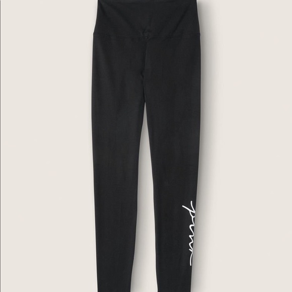 victoria secret PINK EVERYDAY LOUNGE CAMPUS CREW and legging black script XL - Picture 5 of 9